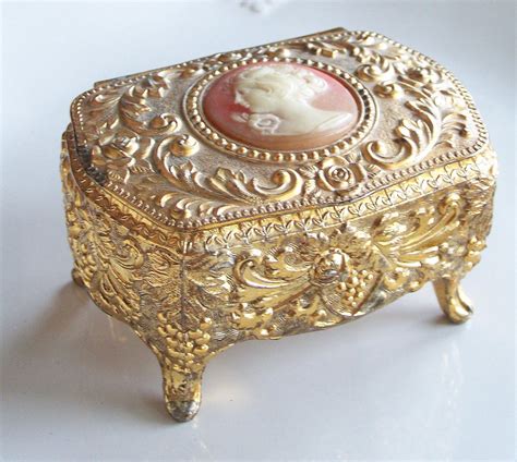 vintage metal ring box|old fashioned jewellery boxes.